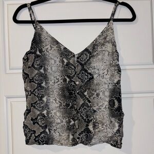 Snakeskin Flowy tank top